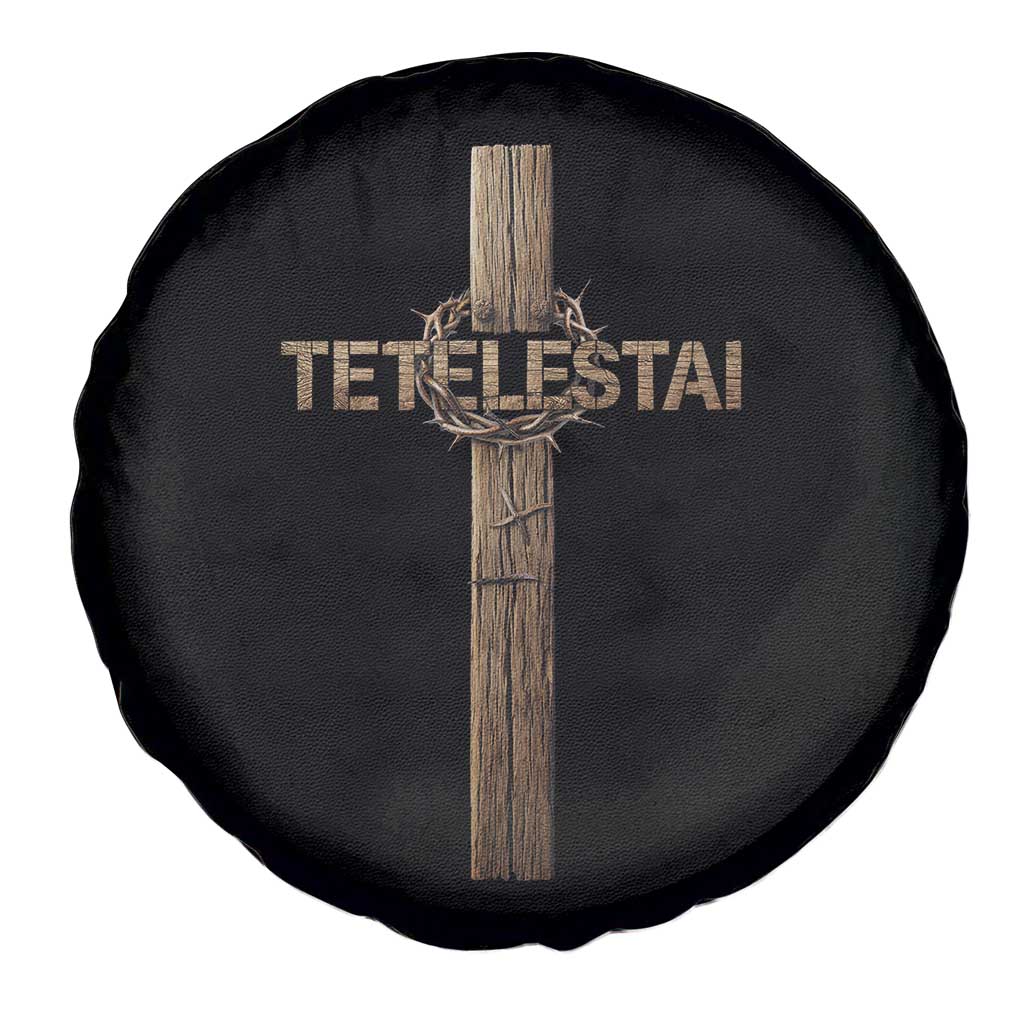 Christian Easter Resurrection Day Tetelestai Religious Cross Spare Tire Cover
