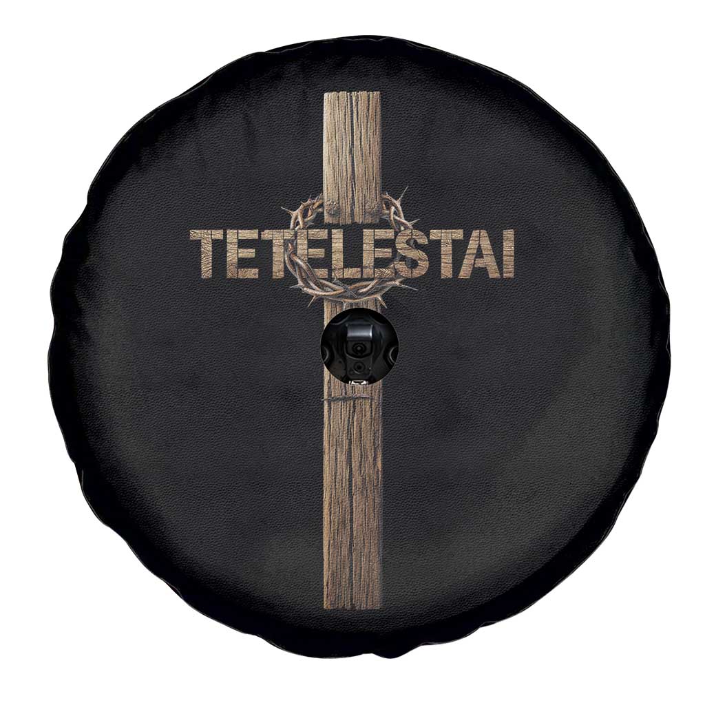 Christian Easter Resurrection Day Tetelestai Religious Cross Spare Tire Cover