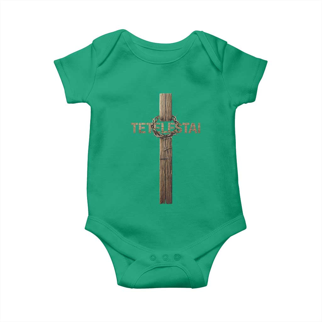 Christian Easter Resurrection Day Tetelestai Religious Cross Baby Onesie