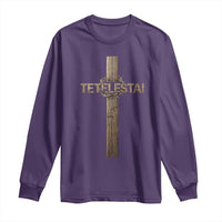 Christian Easter Resurrection Day Tetelestai Religious Cross Long Sleeve Shirt