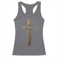 Christian Easter Resurrection Day Tetelestai Religious Cross Racerback Tank Top