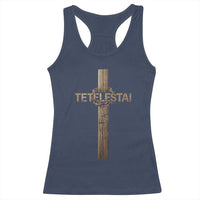 Christian Easter Resurrection Day Tetelestai Religious Cross Racerback Tank Top