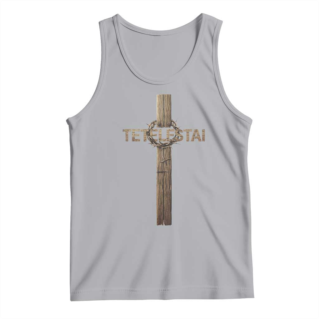 Christian Easter Resurrection Day Tetelestai Religious Cross Tank Top