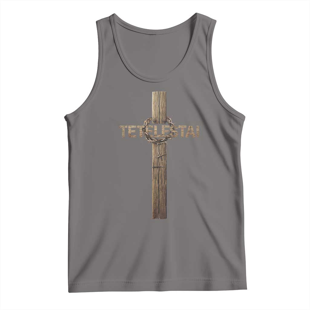 Christian Easter Resurrection Day Tetelestai Religious Cross Tank Top