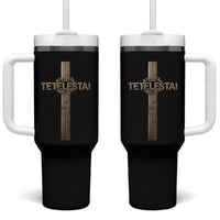 Christian Easter Resurrection Day Tetelestai Religious Cross Tumbler With Handle