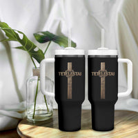 Christian Easter Resurrection Day Tetelestai Religious Cross Tumbler With Handle