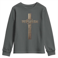 Christian Easter Resurrection Day Tetelestai Religious Cross Youth Sweatshirt
