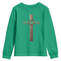 Christian Easter Resurrection Day Tetelestai Religious Cross Youth Sweatshirt
