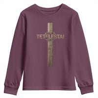 Christian Easter Resurrection Day Tetelestai Religious Cross Youth Sweatshirt