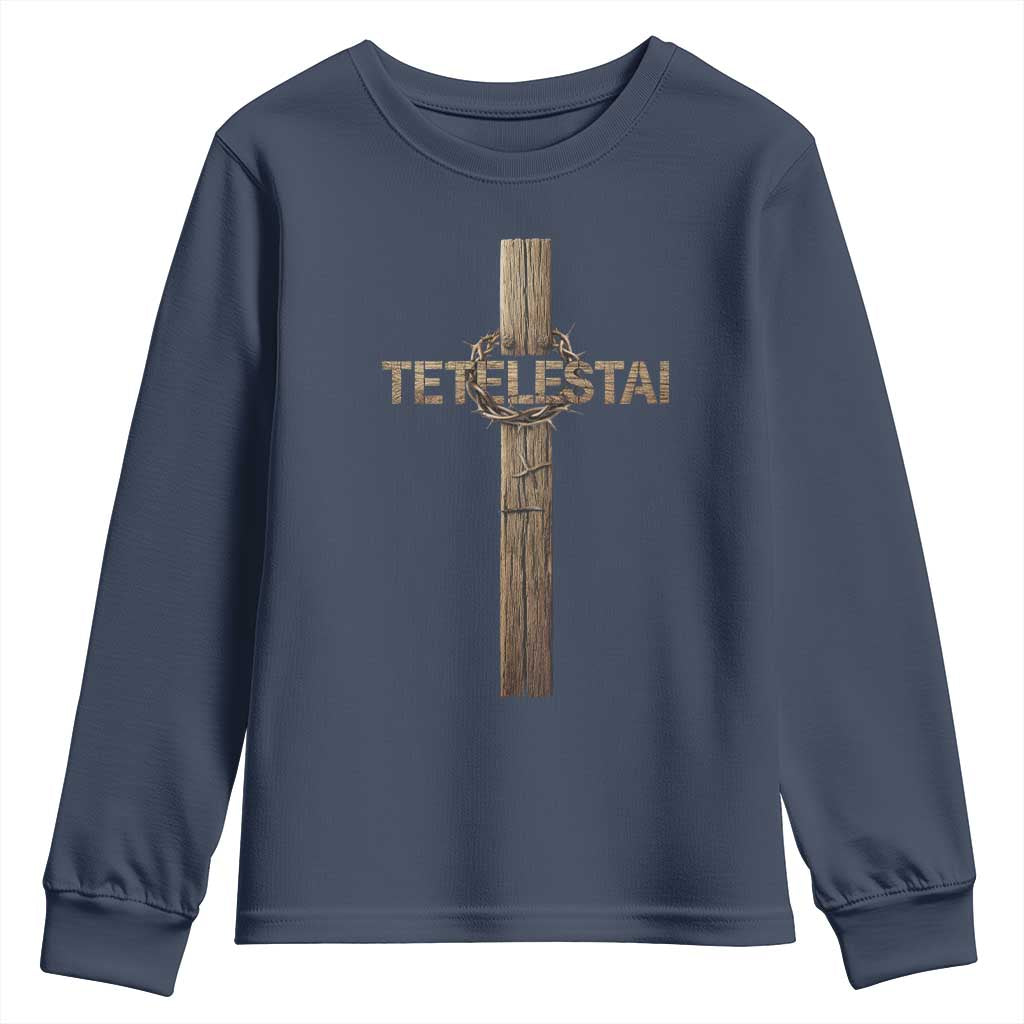 Christian Easter Resurrection Day Tetelestai Religious Cross Youth Sweatshirt