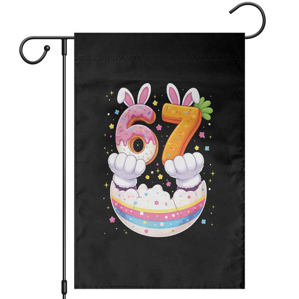 Funny Easter Day Bunny 67 Six Seven Meme Garden Flag