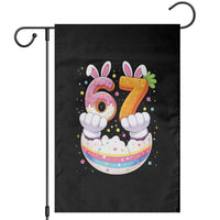 Funny Easter Day Bunny 67 Six Seven Meme Garden Flag