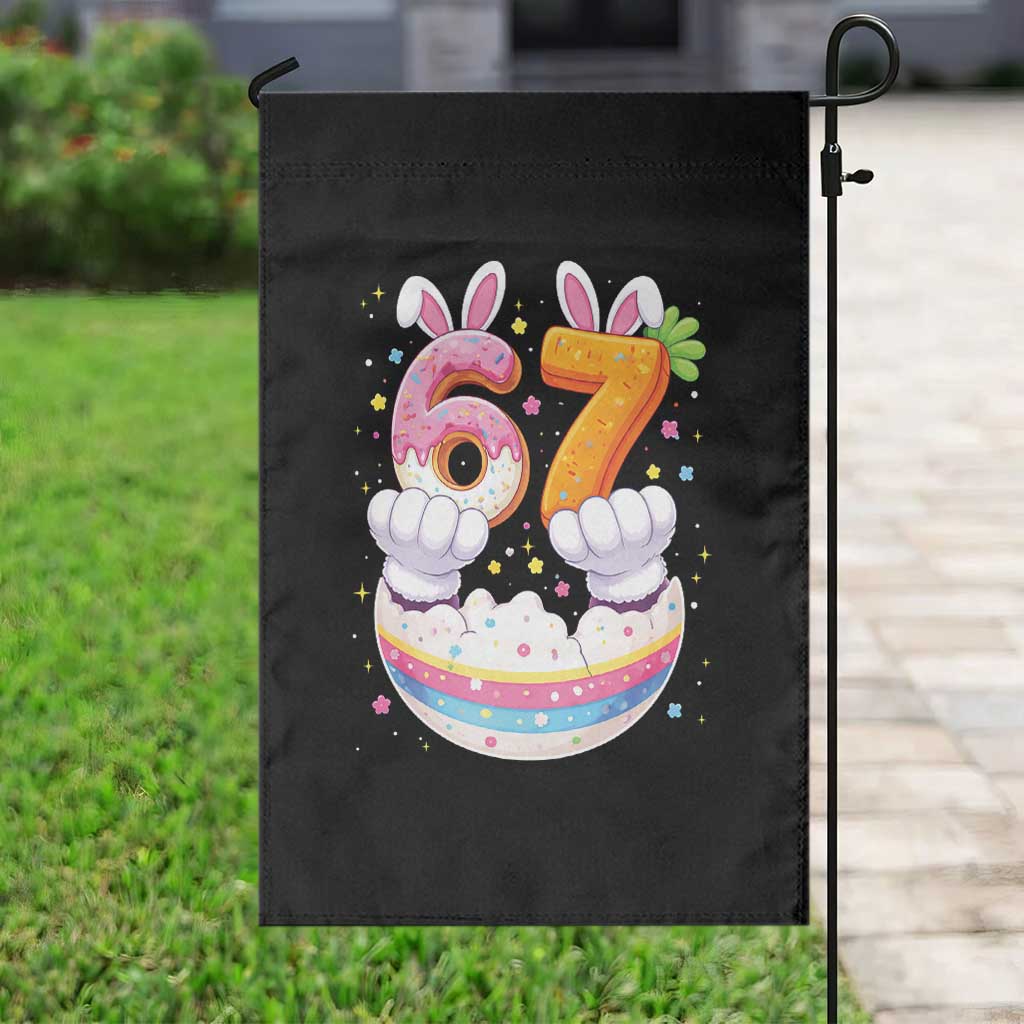 Funny Easter Day Bunny 67 Six Seven Meme Garden Flag