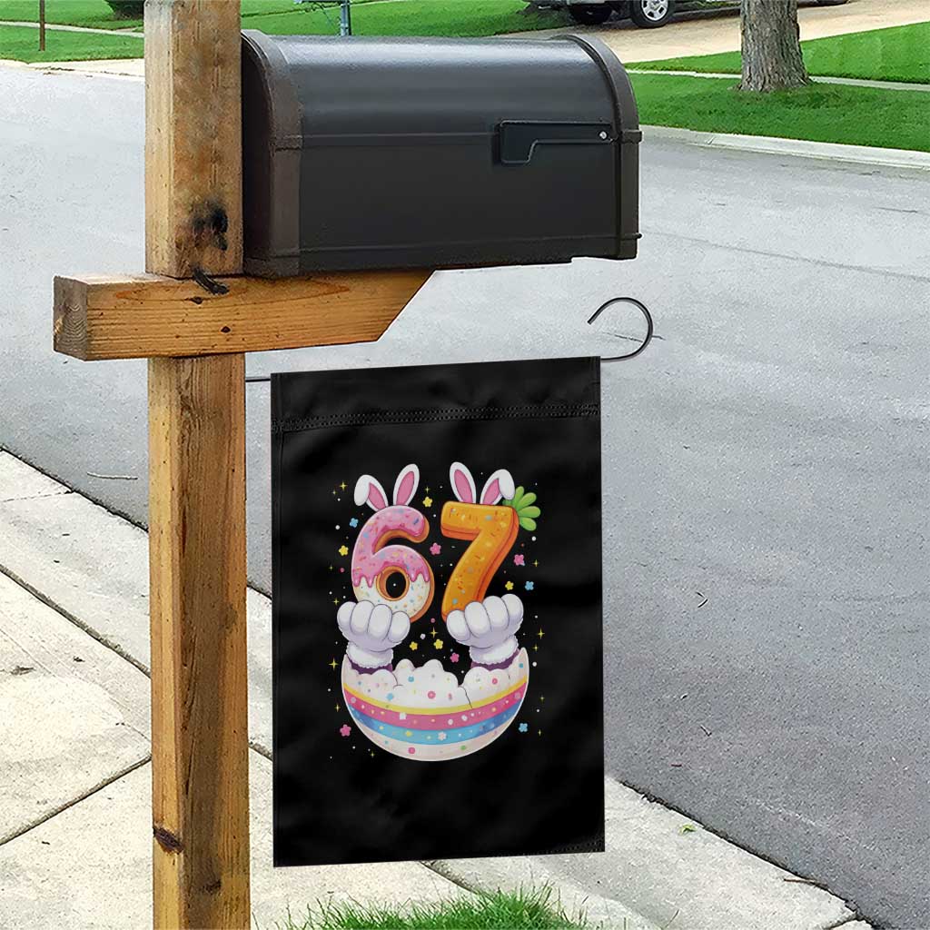 Funny Easter Day Bunny 67 Six Seven Meme Garden Flag