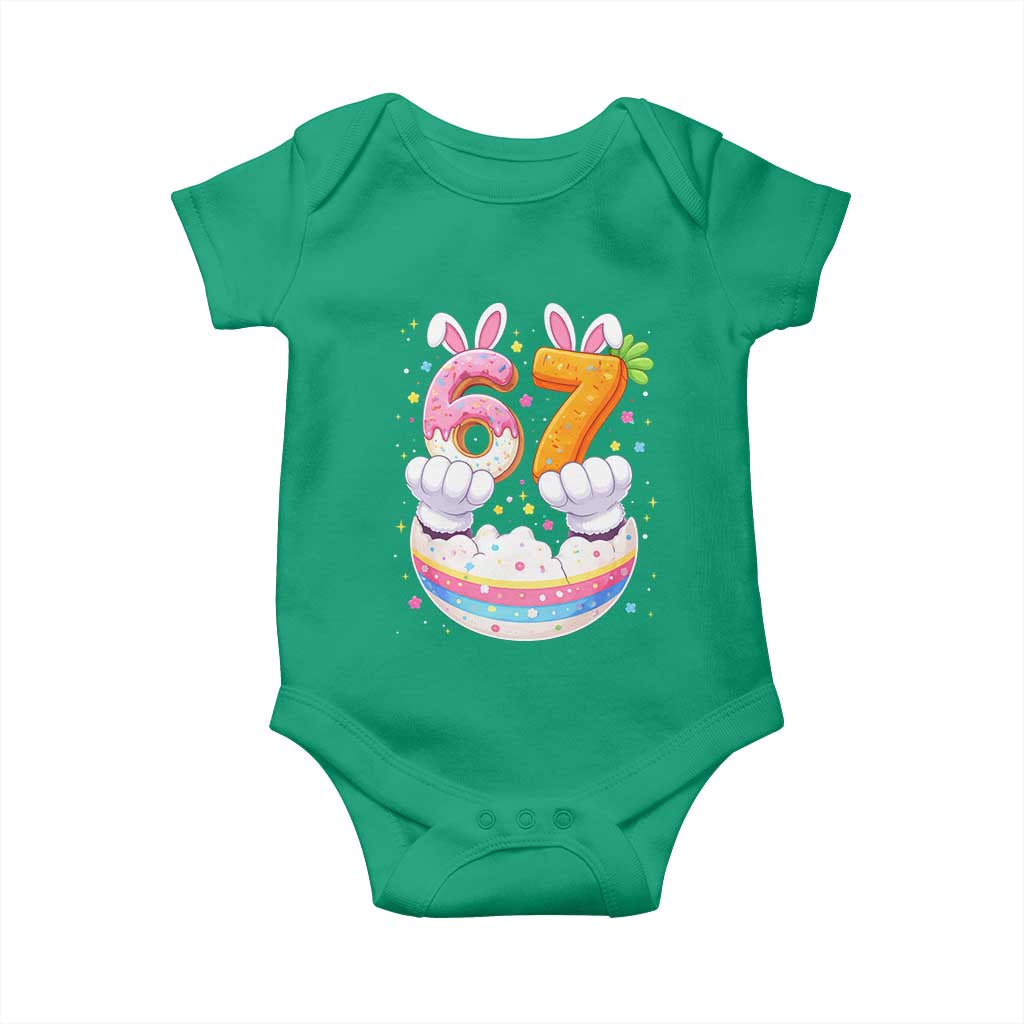 Funny Easter Day Bunny 67 Six Seven Meme Baby Onesie
