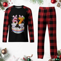 Funny Easter Day Bunny 67 Six Seven Meme Plaid Pajama Set
