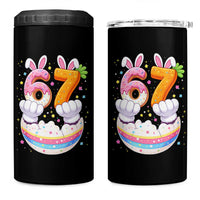 Funny Easter Day Bunny 67 Six Seven Meme 4 in 1 Can Cooler Tumbler