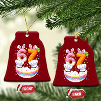 Funny Easter Day Bunny 67 Six Seven Meme Ceramic Ornament