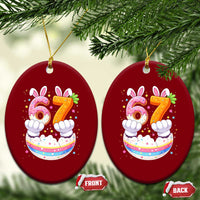 Funny Easter Day Bunny 67 Six Seven Meme Ceramic Ornament