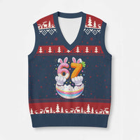 Funny Easter Day Bunny 67 Six Seven Meme V-Neck Knit Sweater Vest