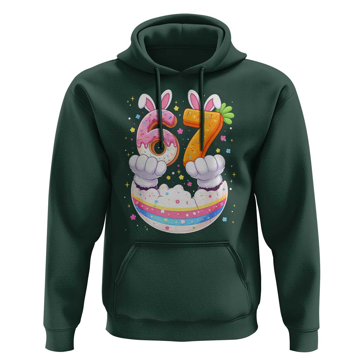 Funny Easter Day Bunny 67 Six Seven Meme Hoodie