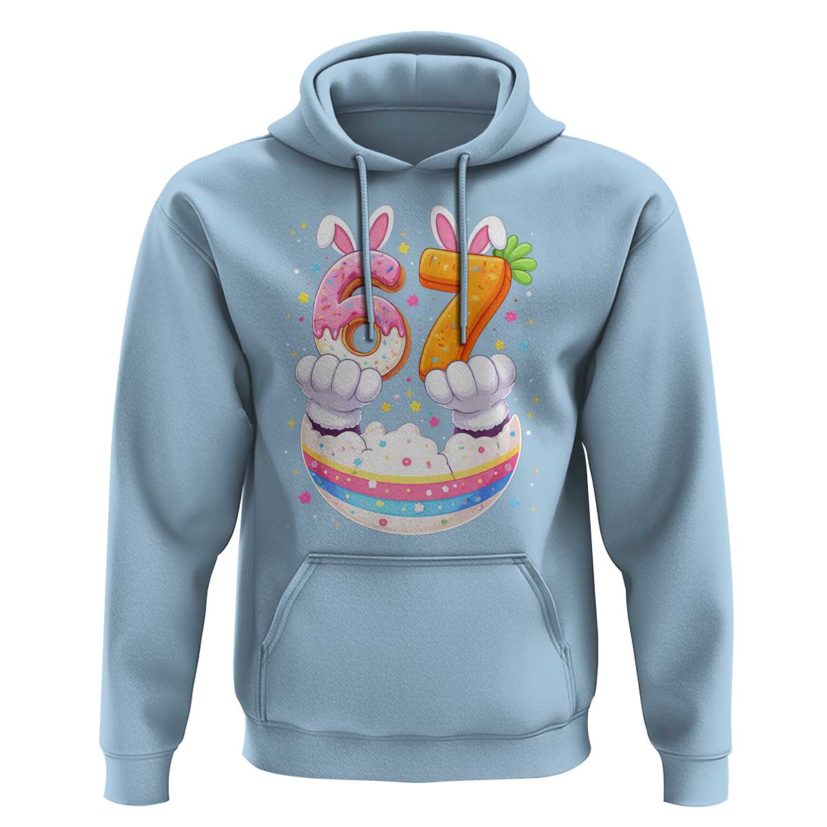Funny Easter Day Bunny 67 Six Seven Meme Hoodie
