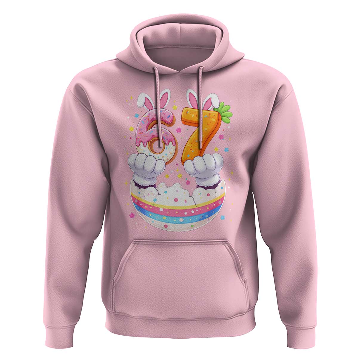 Funny Easter Day Bunny 67 Six Seven Meme Hoodie