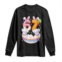 Funny Easter Day Bunny 67 Six Seven Meme Long Sleeve Shirt