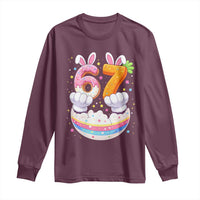 Funny Easter Day Bunny 67 Six Seven Meme Long Sleeve Shirt