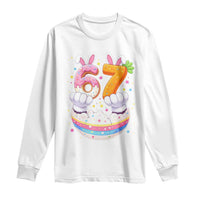 Funny Easter Day Bunny 67 Six Seven Meme Long Sleeve Shirt