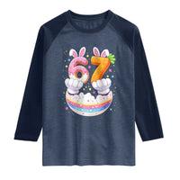 Funny Easter Day Bunny 67 Six Seven Meme Raglan Shirt