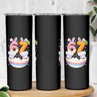 Funny Easter Day Bunny 67 Six Seven Meme Skinny Tumbler