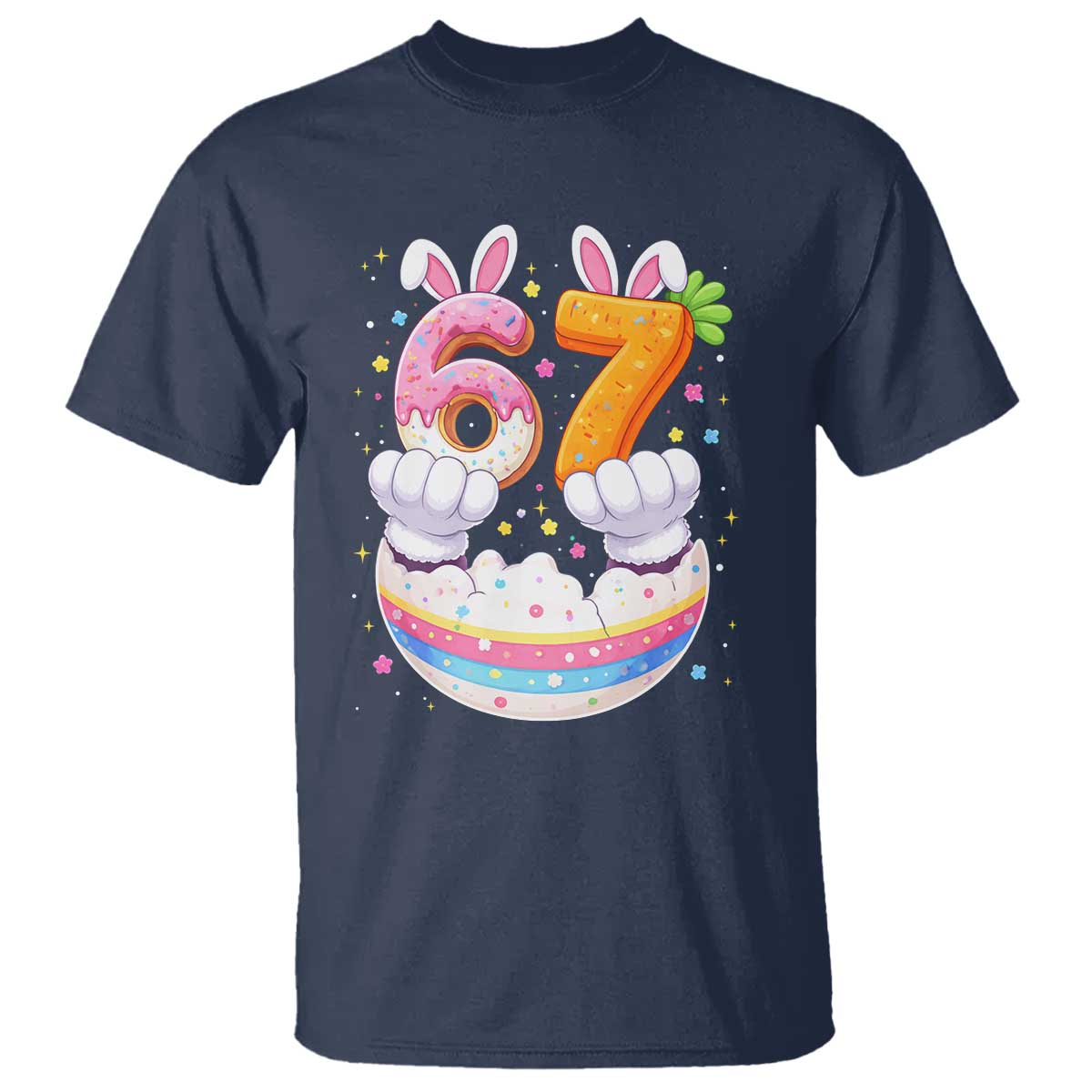Funny Easter Day Bunny 67 Six Seven Meme T Shirt