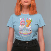 Funny Easter Day Bunny 67 Six Seven Meme T Shirt For Women