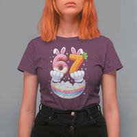 Funny Easter Day Bunny 67 Six Seven Meme T Shirt For Women