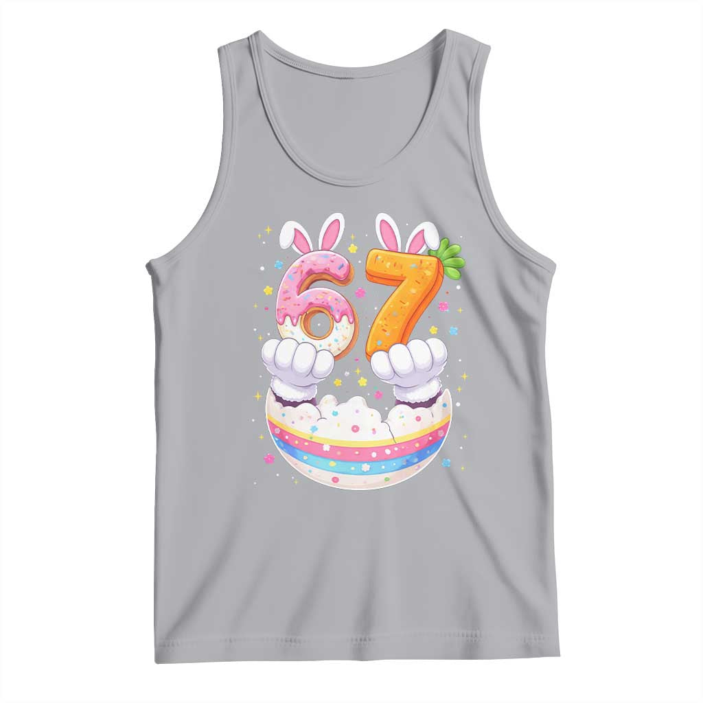 Funny Easter Day Bunny 67 Six Seven Meme Tank Top