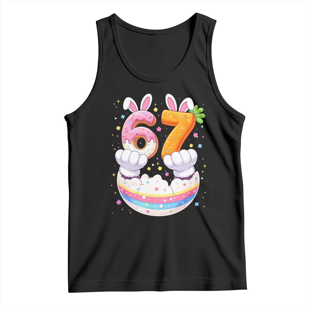 Funny Easter Day Bunny 67 Six Seven Meme Tank Top