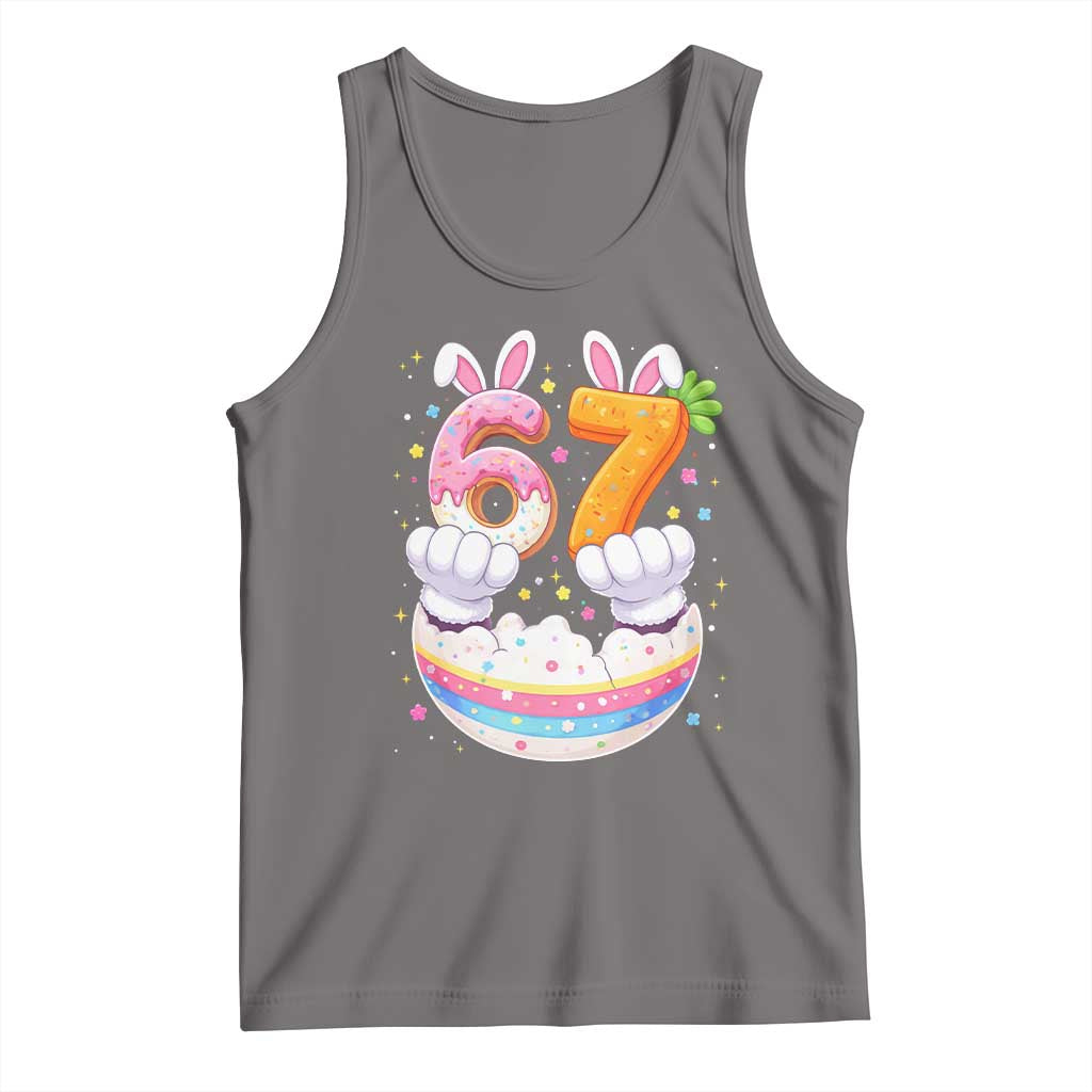 Funny Easter Day Bunny 67 Six Seven Meme Tank Top