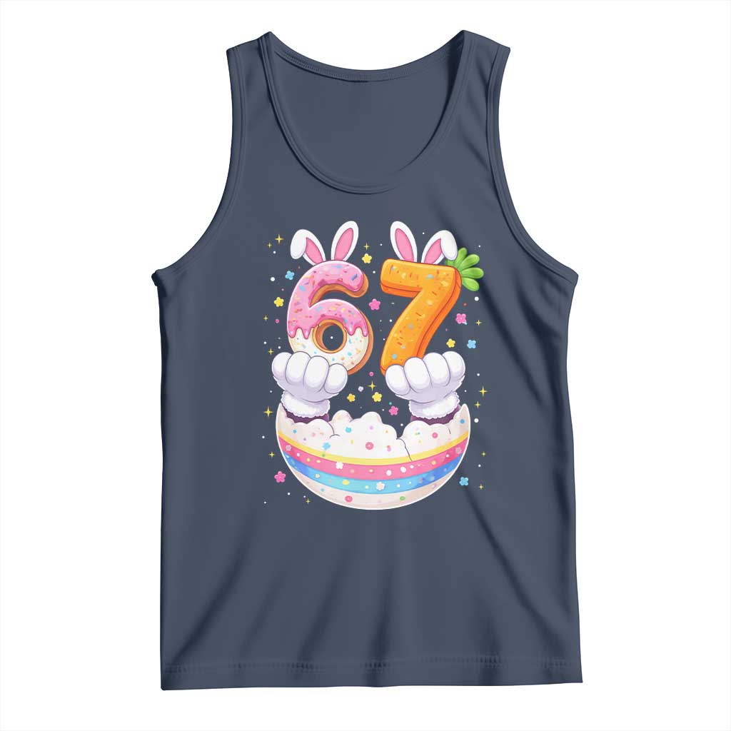 Funny Easter Day Bunny 67 Six Seven Meme Tank Top