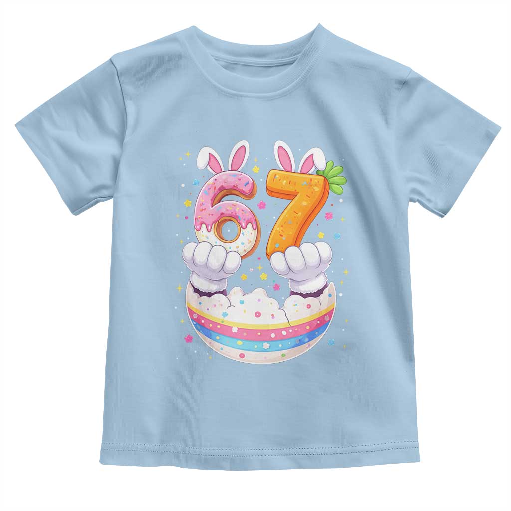 Funny Easter Day Bunny 67 Six Seven Meme Toddler T Shirt