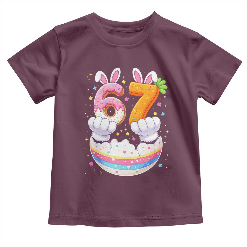 Funny Easter Day Bunny 67 Six Seven Meme Toddler T Shirt