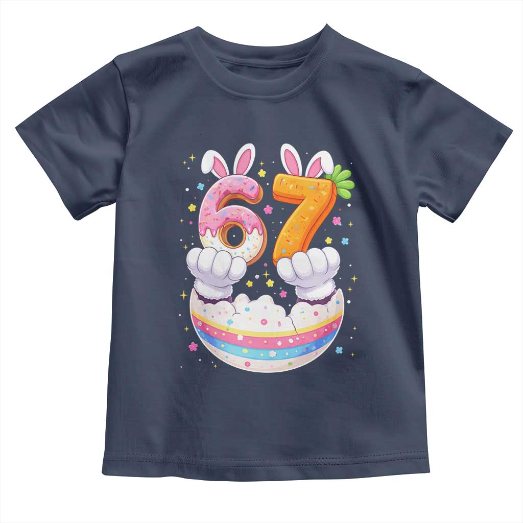 Funny Easter Day Bunny 67 Six Seven Meme Toddler T Shirt