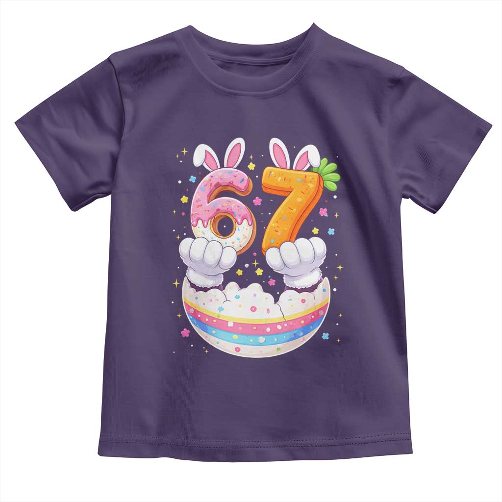 Funny Easter Day Bunny 67 Six Seven Meme Toddler T Shirt