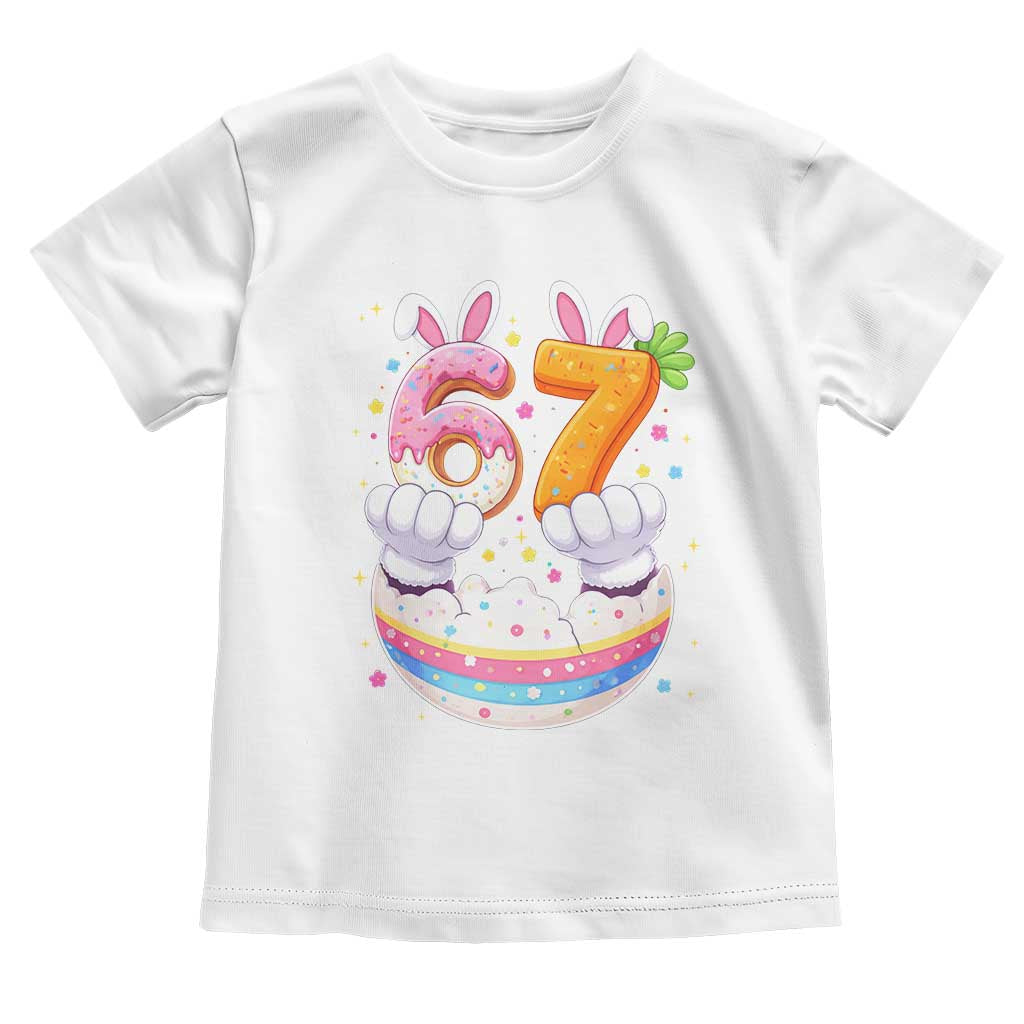 Funny Easter Day Bunny 67 Six Seven Meme Toddler T Shirt