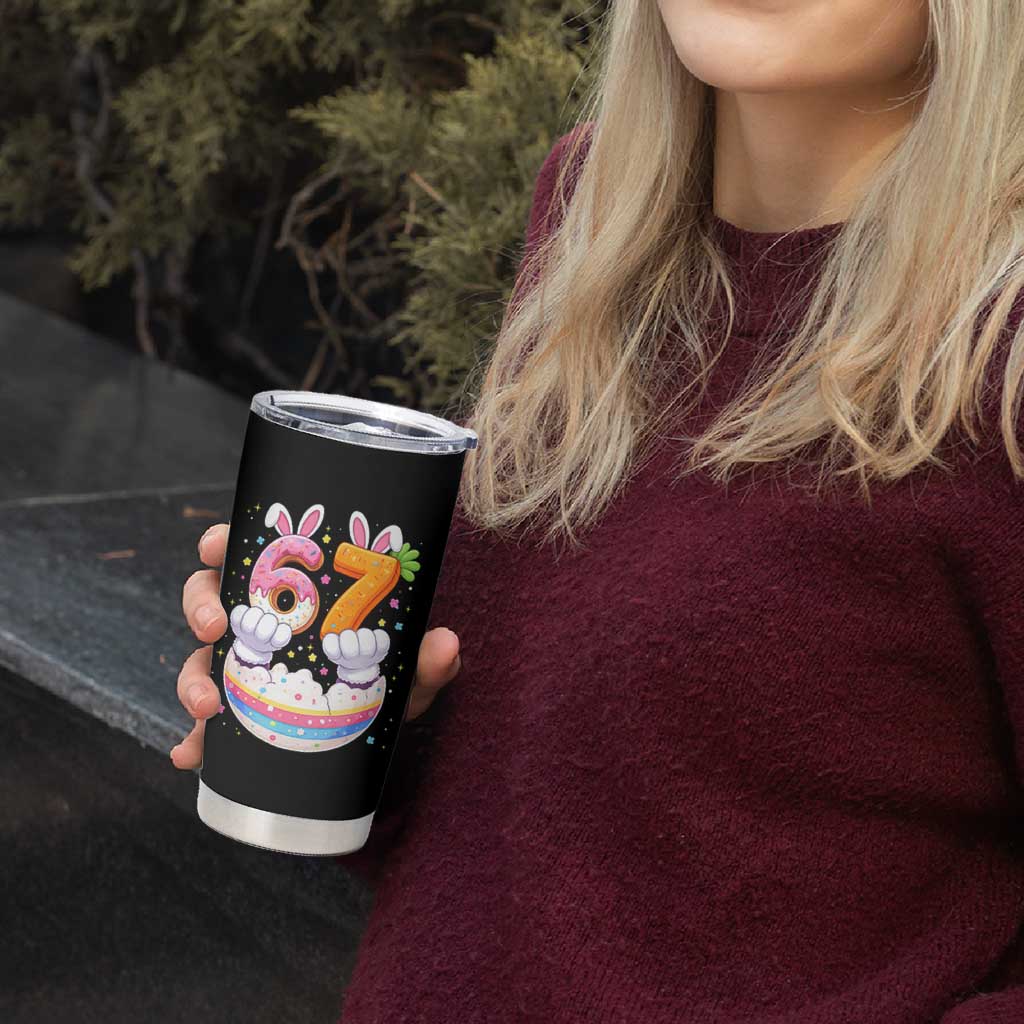 Funny Easter Day Bunny 67 Six Seven Meme Tumbler Cup