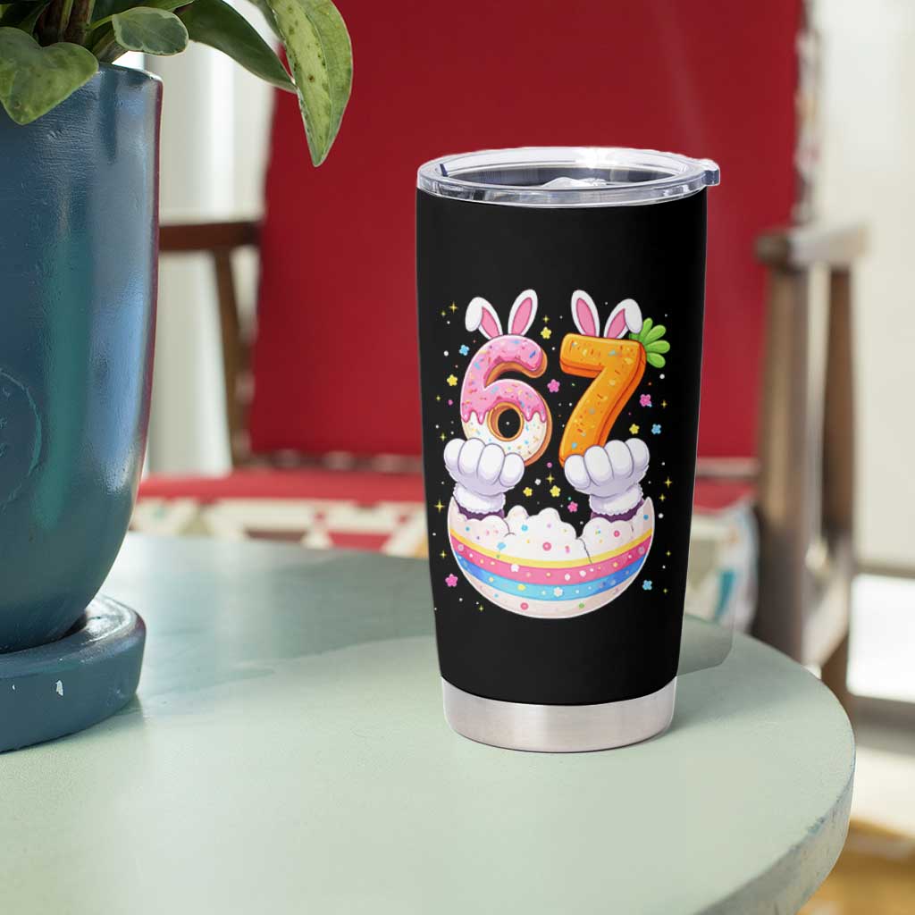 Funny Easter Day Bunny 67 Six Seven Meme Tumbler Cup