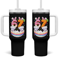 Funny Easter Day Bunny 67 Six Seven Meme Tumbler With Handle