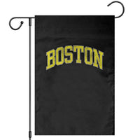 Retro Yellow Boston Massachusetts MA Vintage Throwback Running Garden Flag