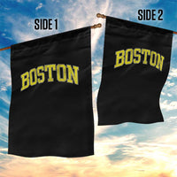 Retro Yellow Boston Massachusetts MA Vintage Throwback Running Garden Flag