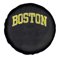 Retro Yellow Boston Massachusetts MA Vintage Throwback Running Spare Tire Cover